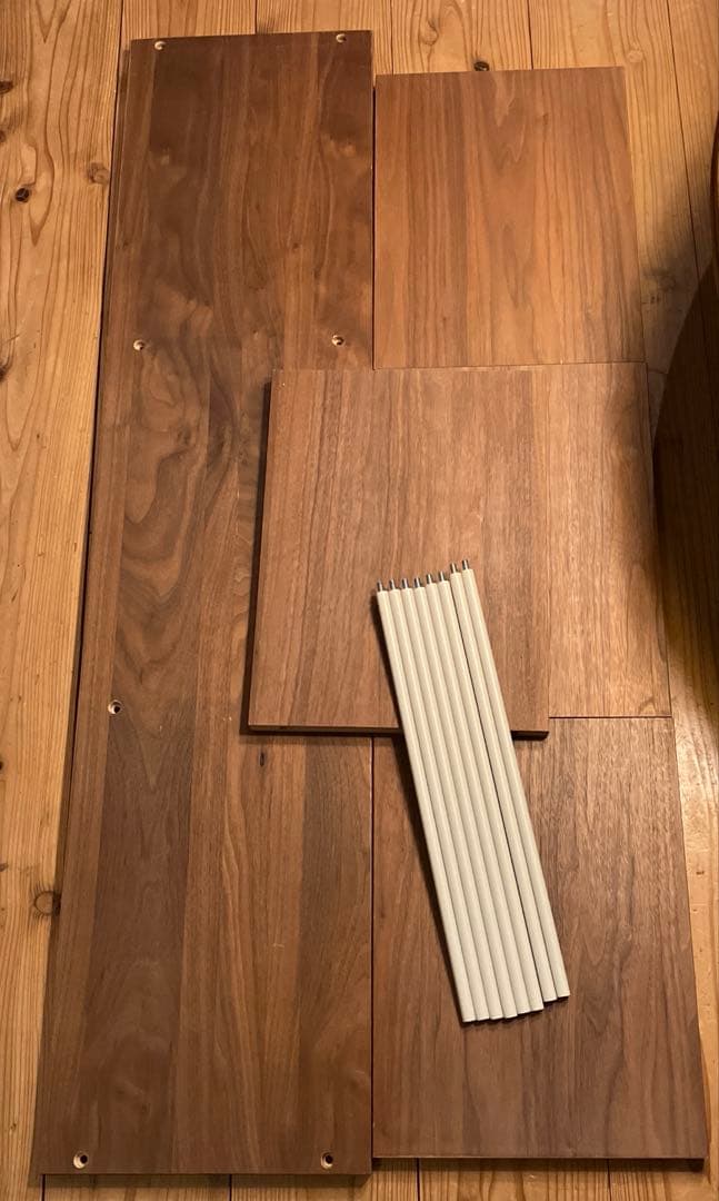 無印良品　スタッキングシェルフ　追加3段　ウォールナット