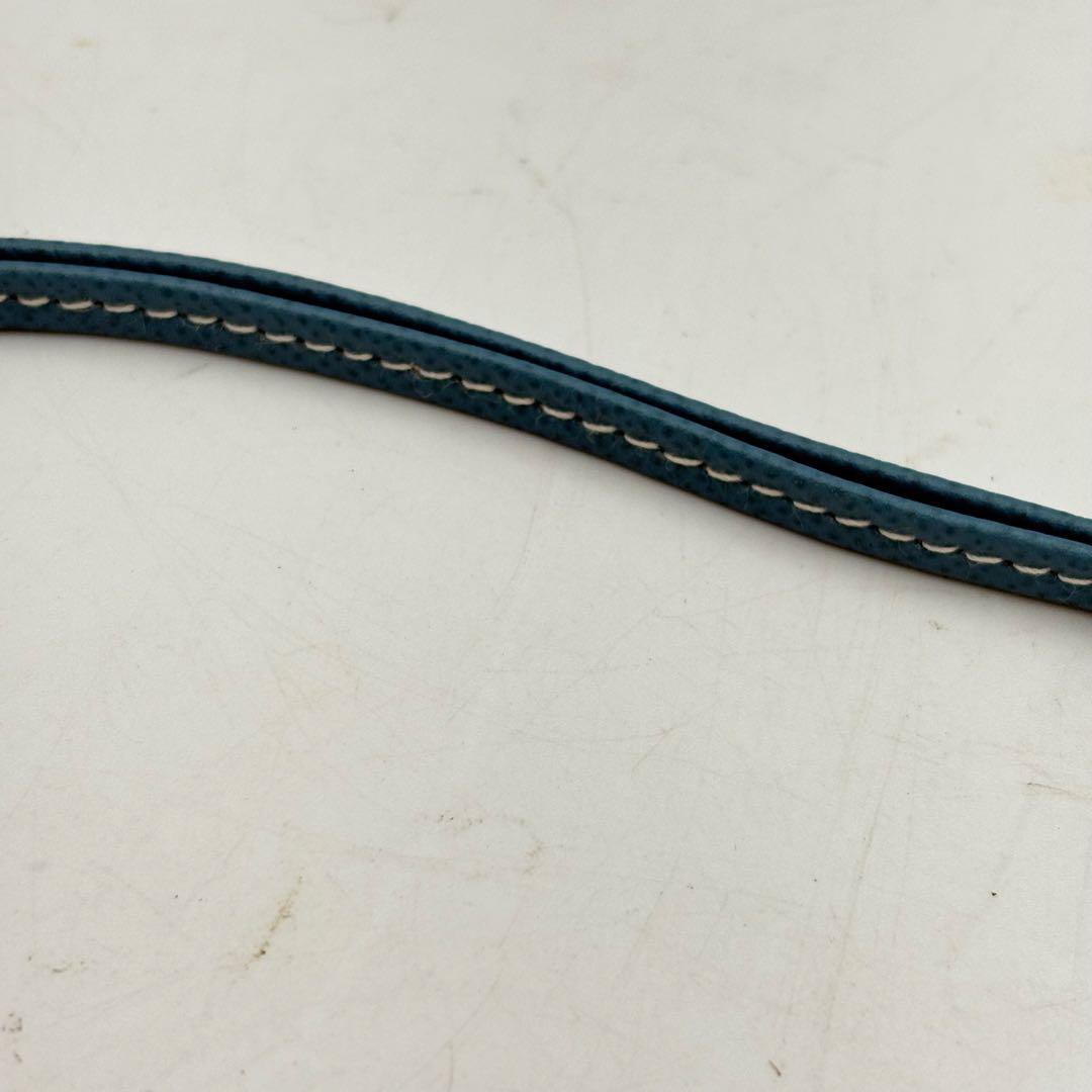 エルメス シフレ ホイッスル シルバー ブルー レザー 0724-S6543h