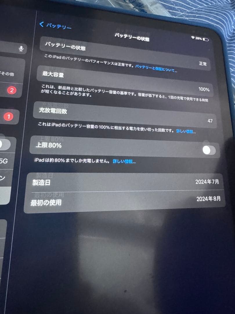 13インチiPad Airブルー とApple Pencil Pro