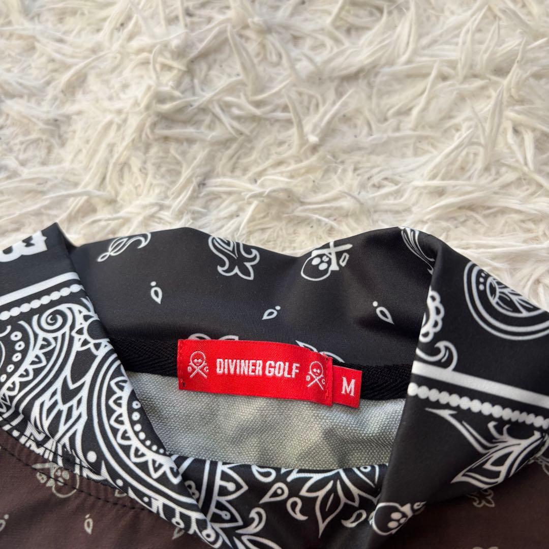DIVINER golf セットアップ ペイズリー バンダナ モックネック