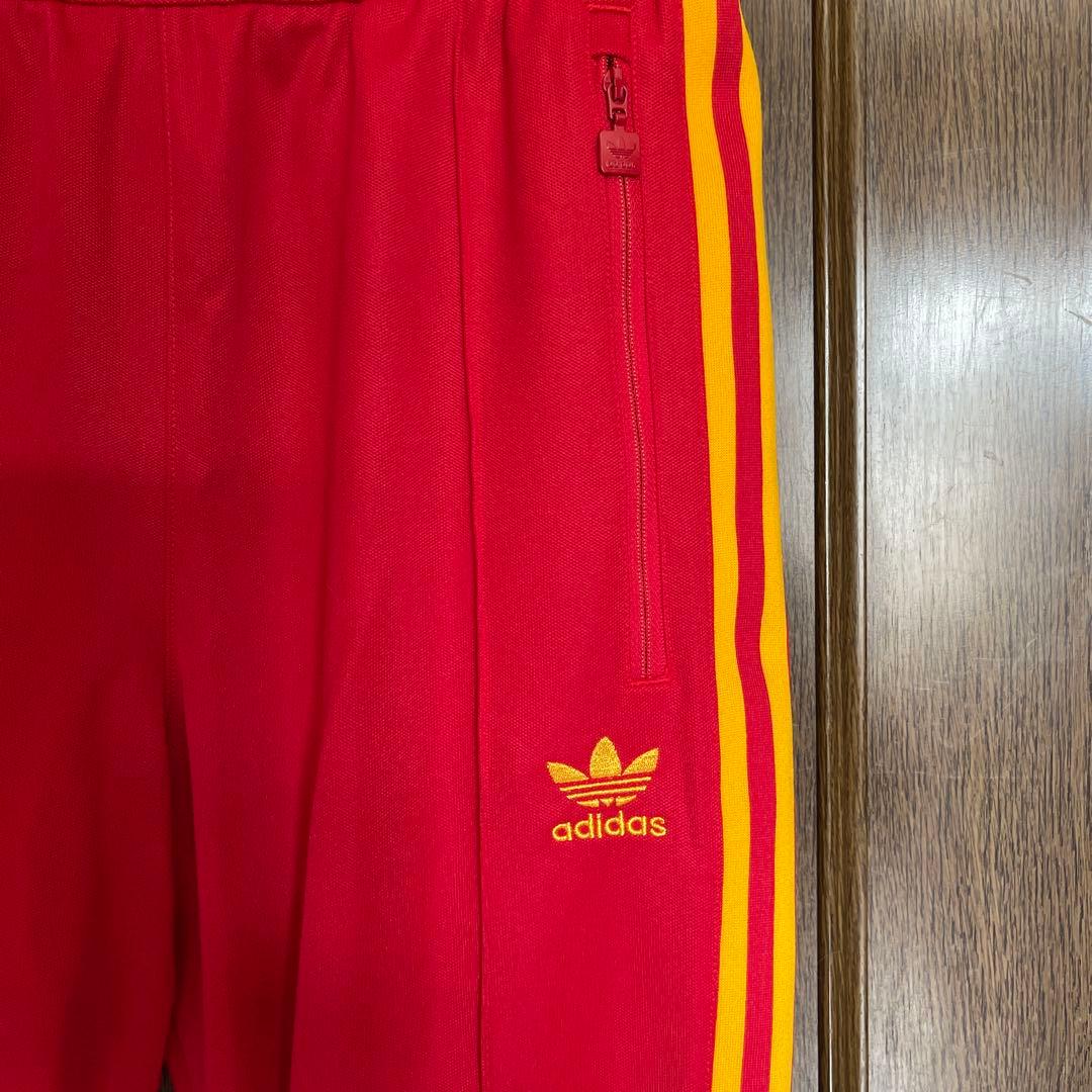 adidas トレフォイルロゴ　レッド トレーニングパンツ