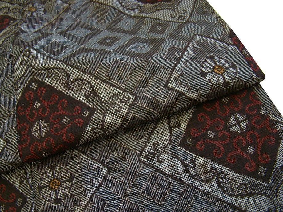 創作用 本場 奄美 龍郷 大島紬・泥染 大島 正絹 計3枚 セット Vｓ529