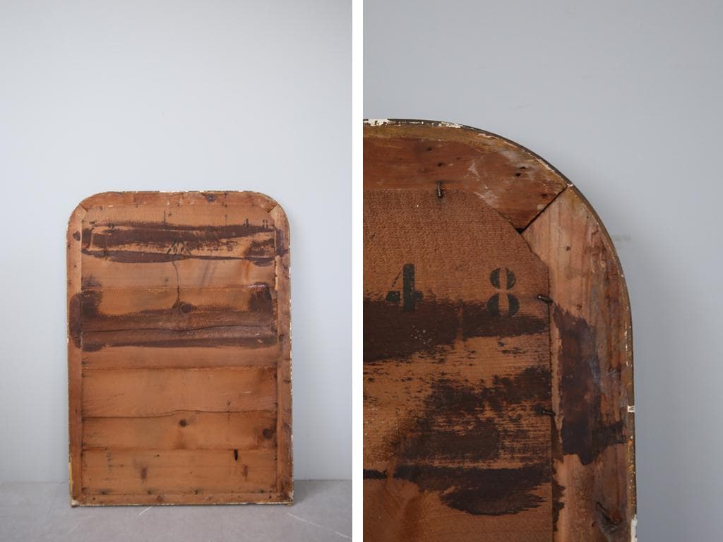 フランスアンティークルイフィリップ様式ミラー/ウォールミラー鏡(54-196)