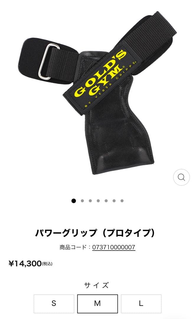 【新品・未開封】GOLD'S GYM パワーグリップ PRO M