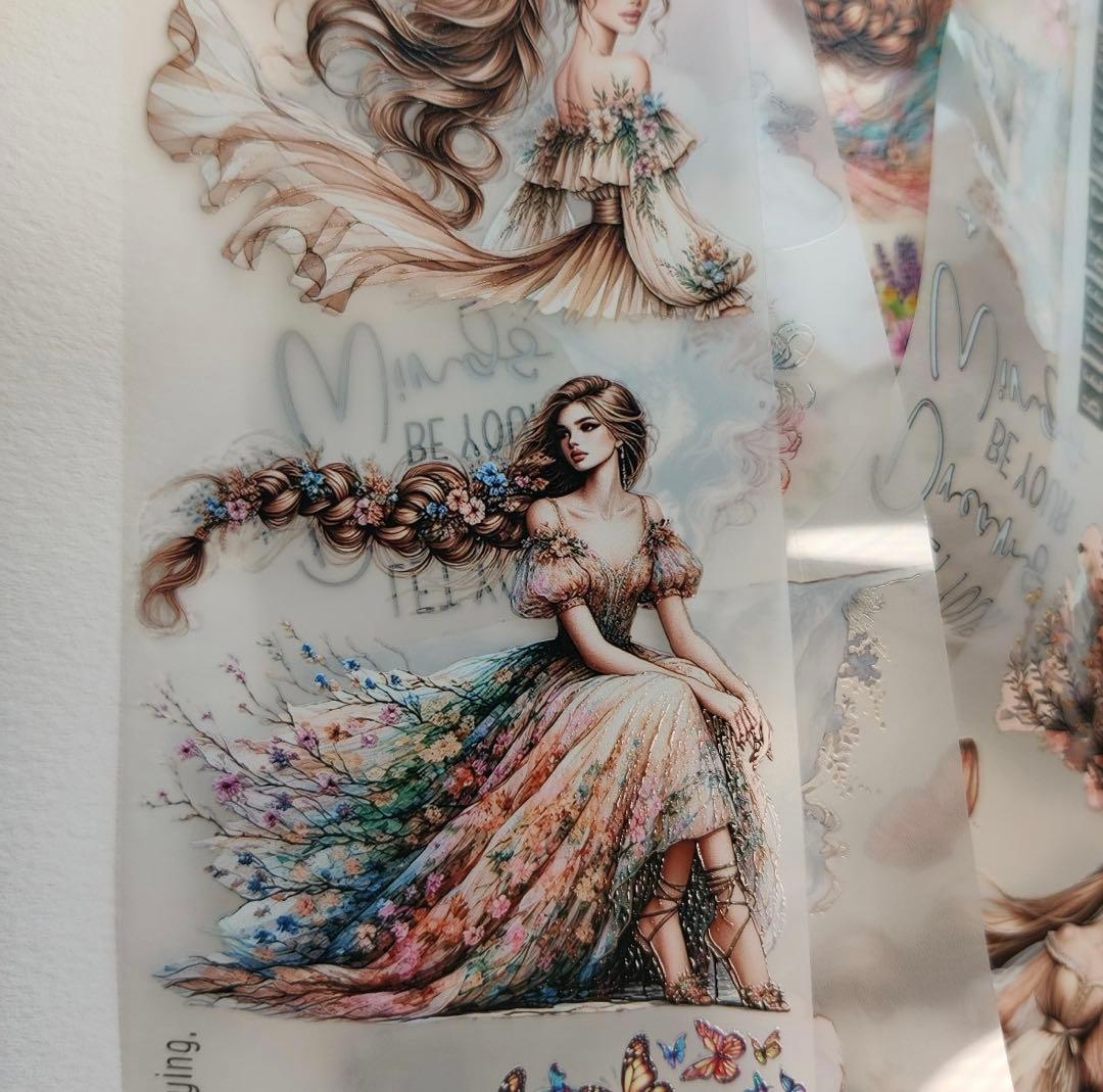 海外マステ切り売り ScrapbookArtSupply 花 フェアリー 妖精