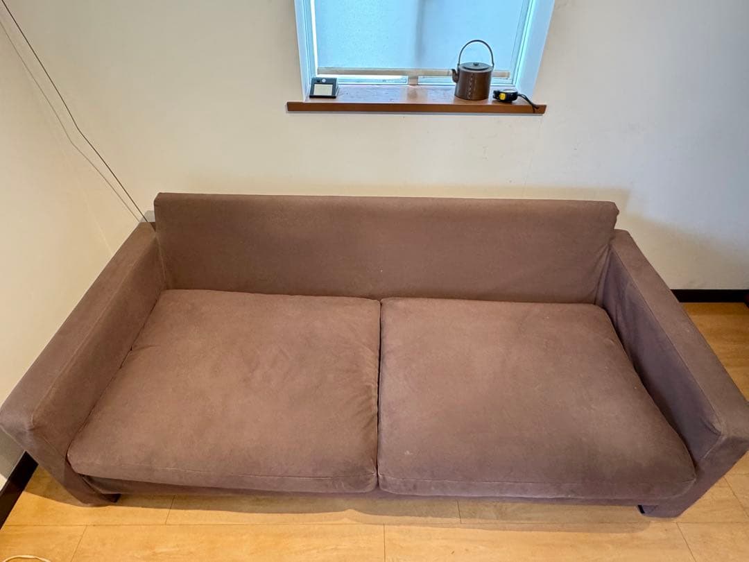 【美品】IDC大塚家具ソファ 3人掛 クエント Cuentoブラウン おまけ付