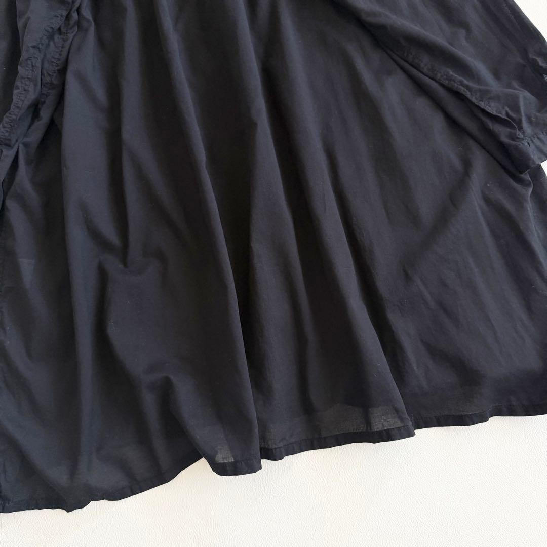 Plantation コットンワンピース 凹凸 くしゅくしゅ シャツワンピ