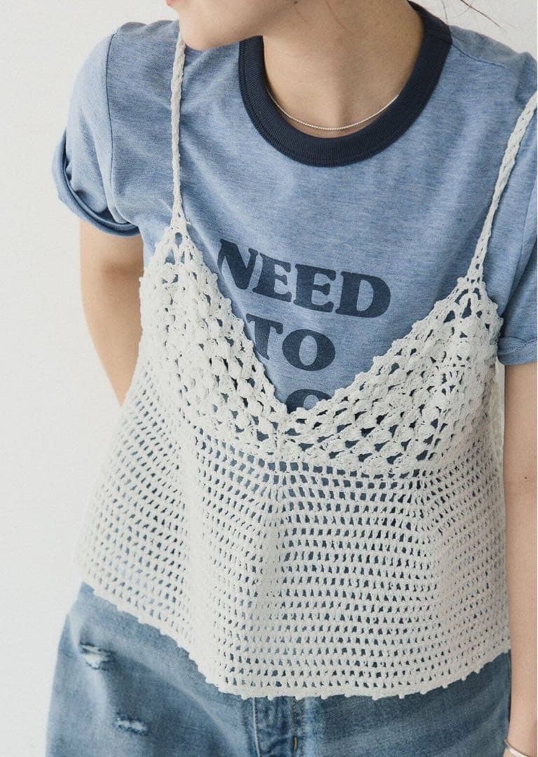 新品！Spick and Spanクロシェニットキャミソール