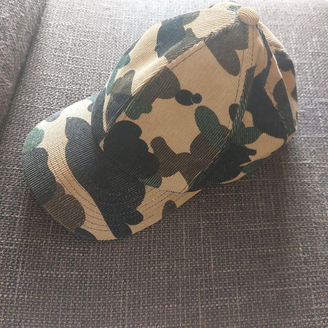 A BATHING APE初期 カモフラ迷彩コーデュロイキャップL