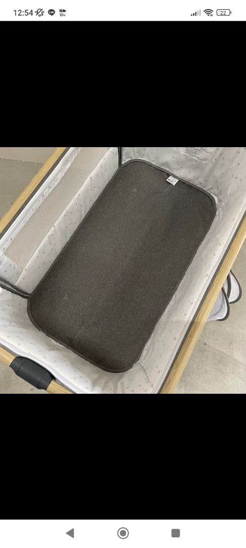 Maydolly 折りたたみ式 添い寝 ベビー用ベッド グレー