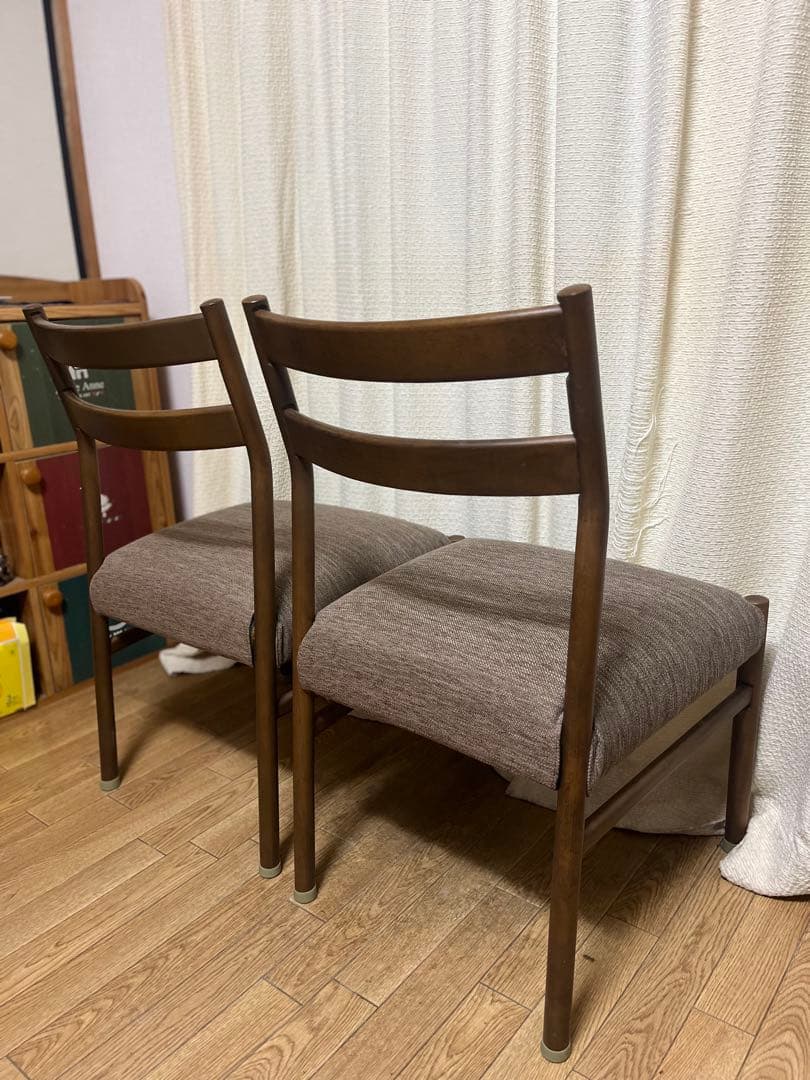 【美品】ニトリ 布張り ダイニングチェア 2脚セット