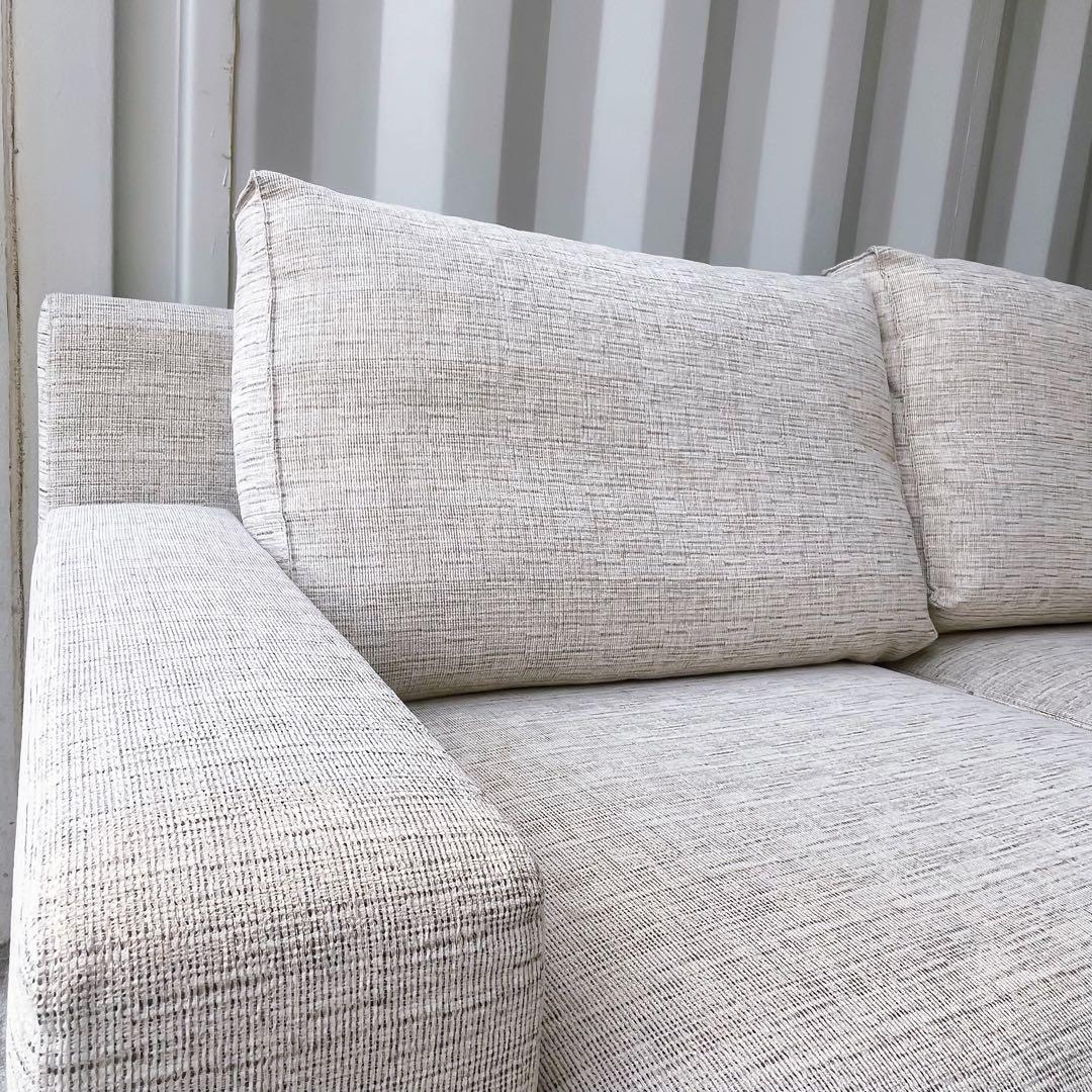 取付無料！アクタス ペール2 北欧風グレーミックスファブリック2Pローソファ✨