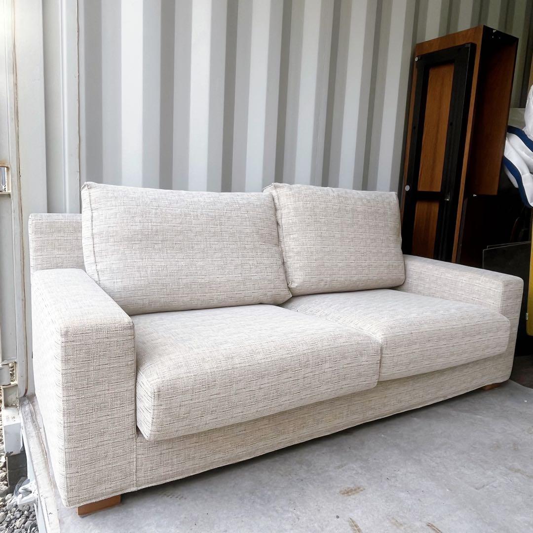 取付無料！アクタス ペール2 北欧風グレーミックスファブリック2Pローソファ✨