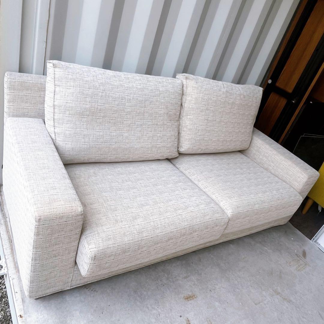 取付無料！アクタス ペール2 北欧風グレーミックスファブリック2Pローソファ✨