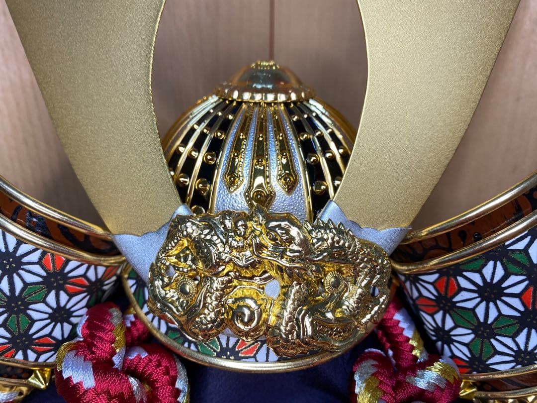 五月人形　兜飾り白木収納セット・コンパクトサイズ