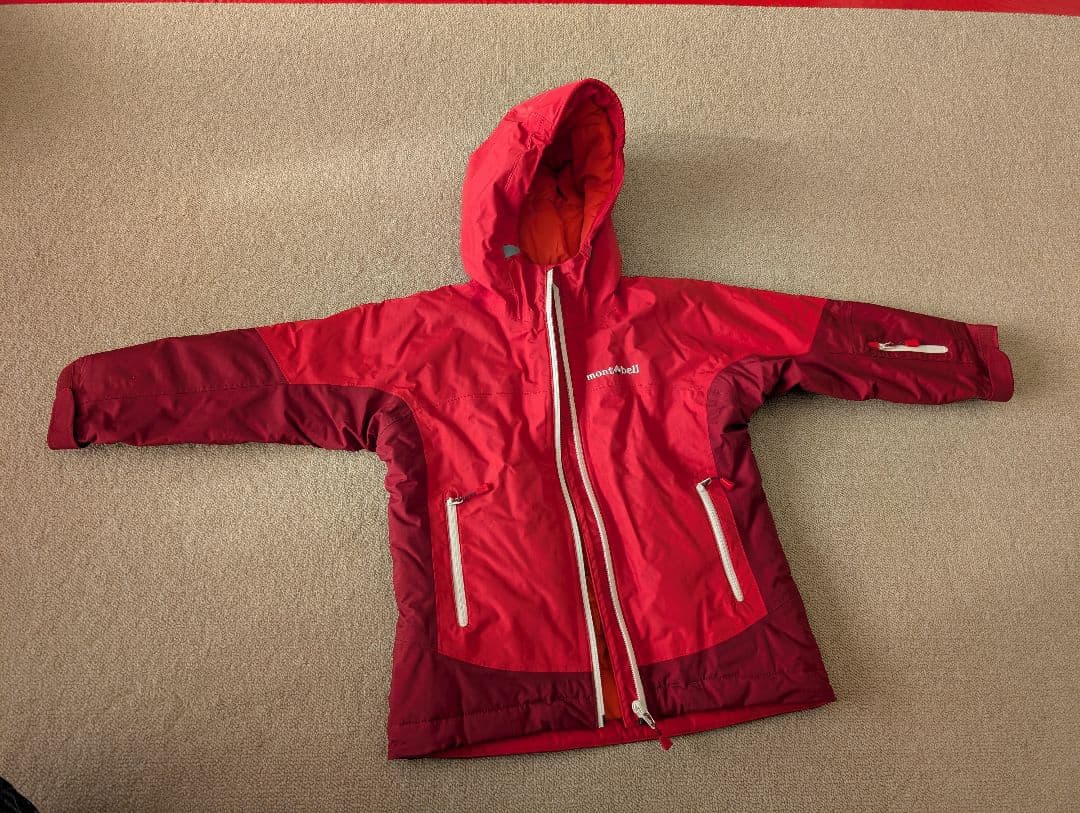 mont-bell スキーウェア 上下セット赤　１１０