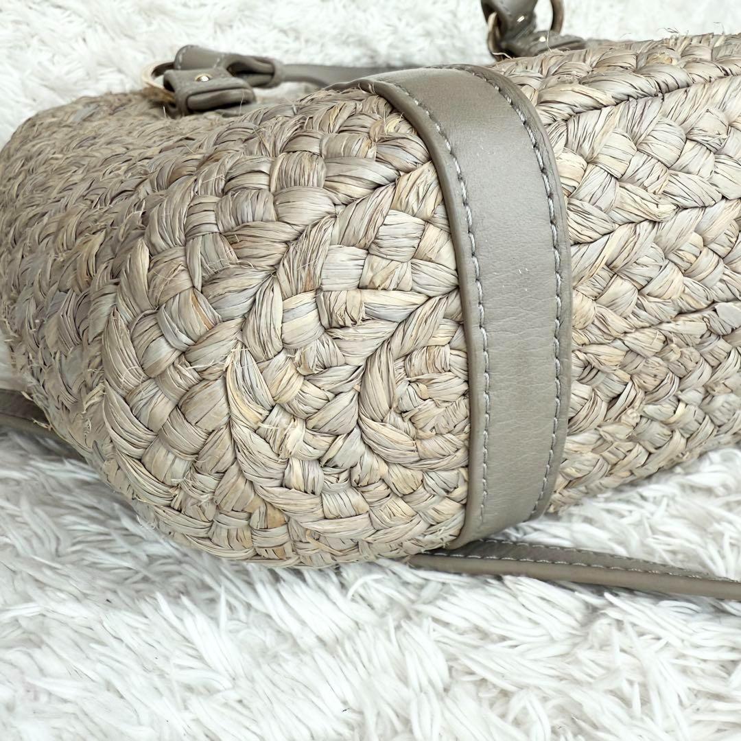 【美品】ヘレンカミンスキー 2way ラフィア かごバッグ ショルダーバッグ