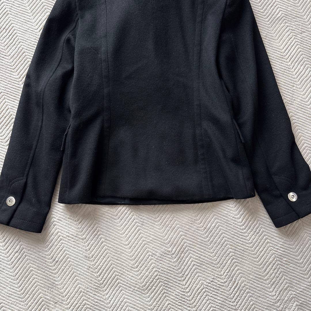 ぽぽ美品　MaxMara ブラック ピーコートM イタリア製