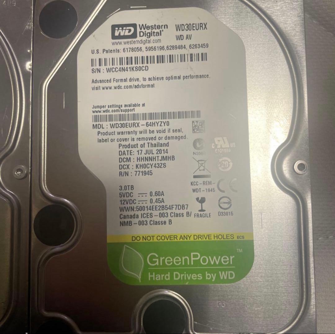Western Digital HDD 3TB 3個 管理No.06