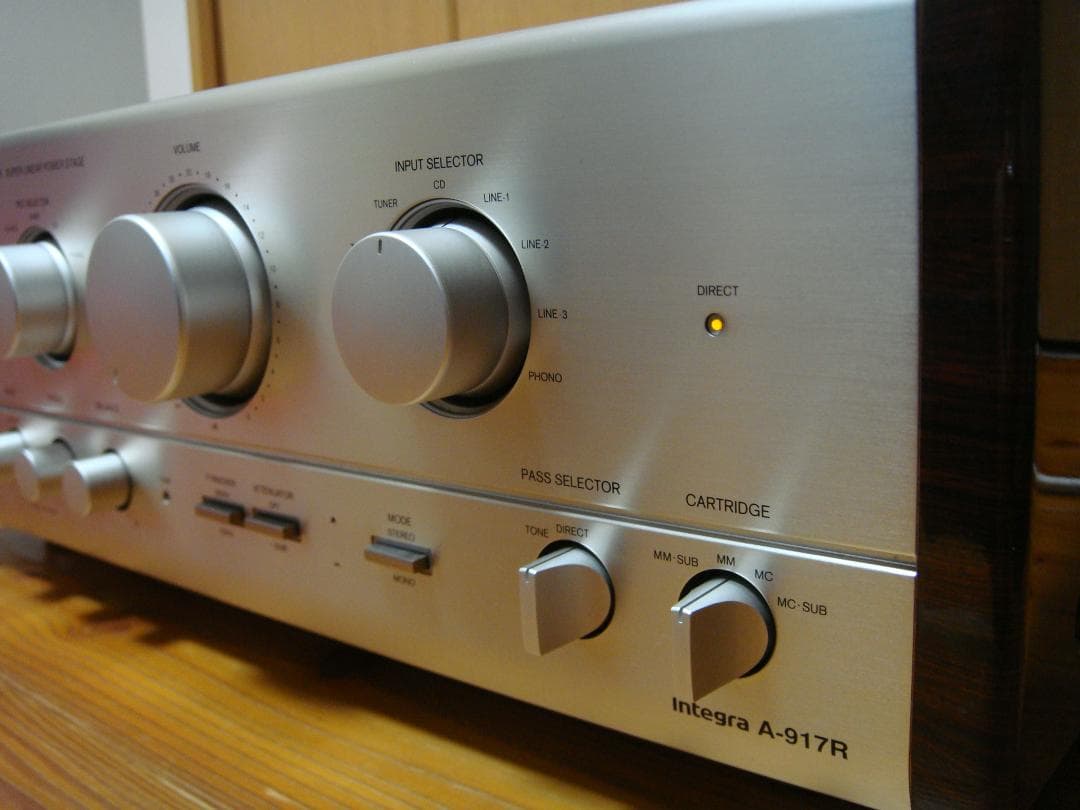 整備済 程度良 ONKYOオンキョIntegra A-917R 取説付木目パネル