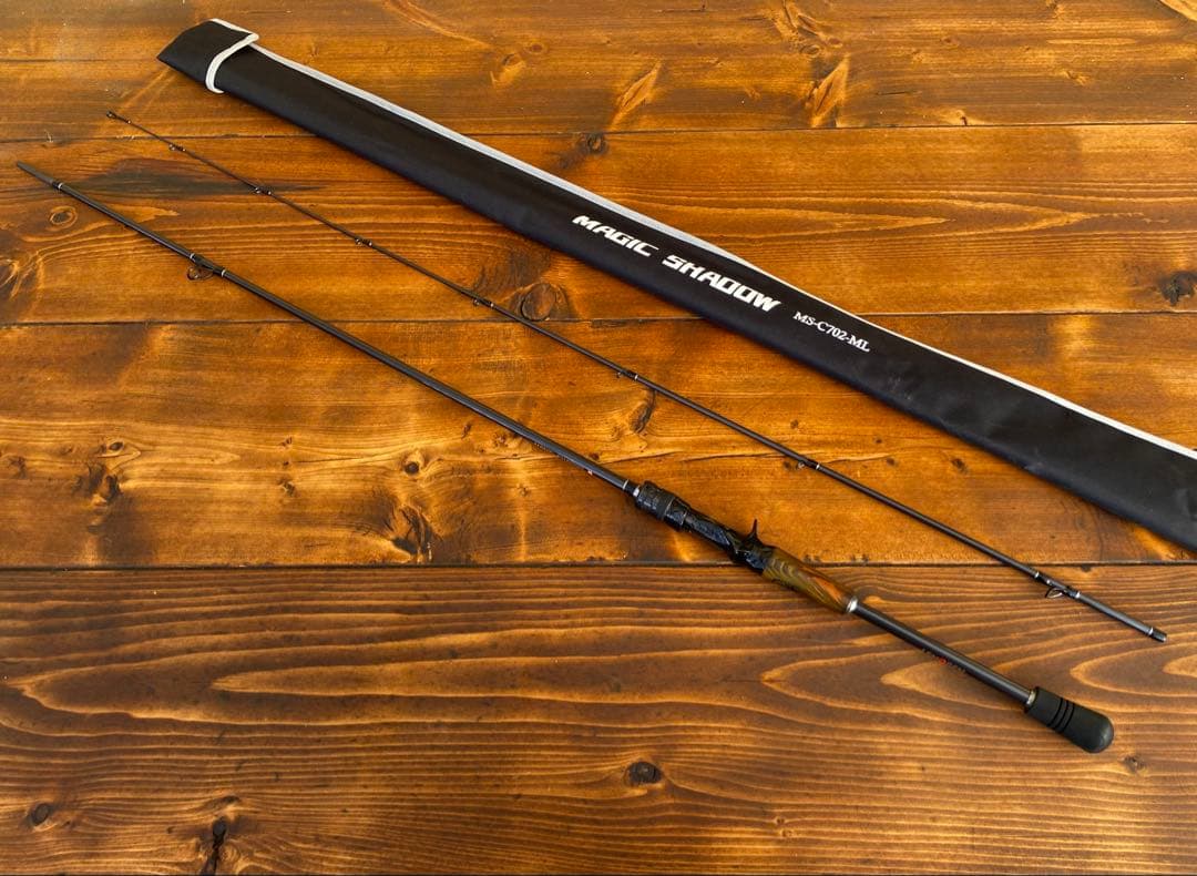 釣り竿セット　ベイトロッド　C702ML バスロッド　バス釣り　ウッドグリップ