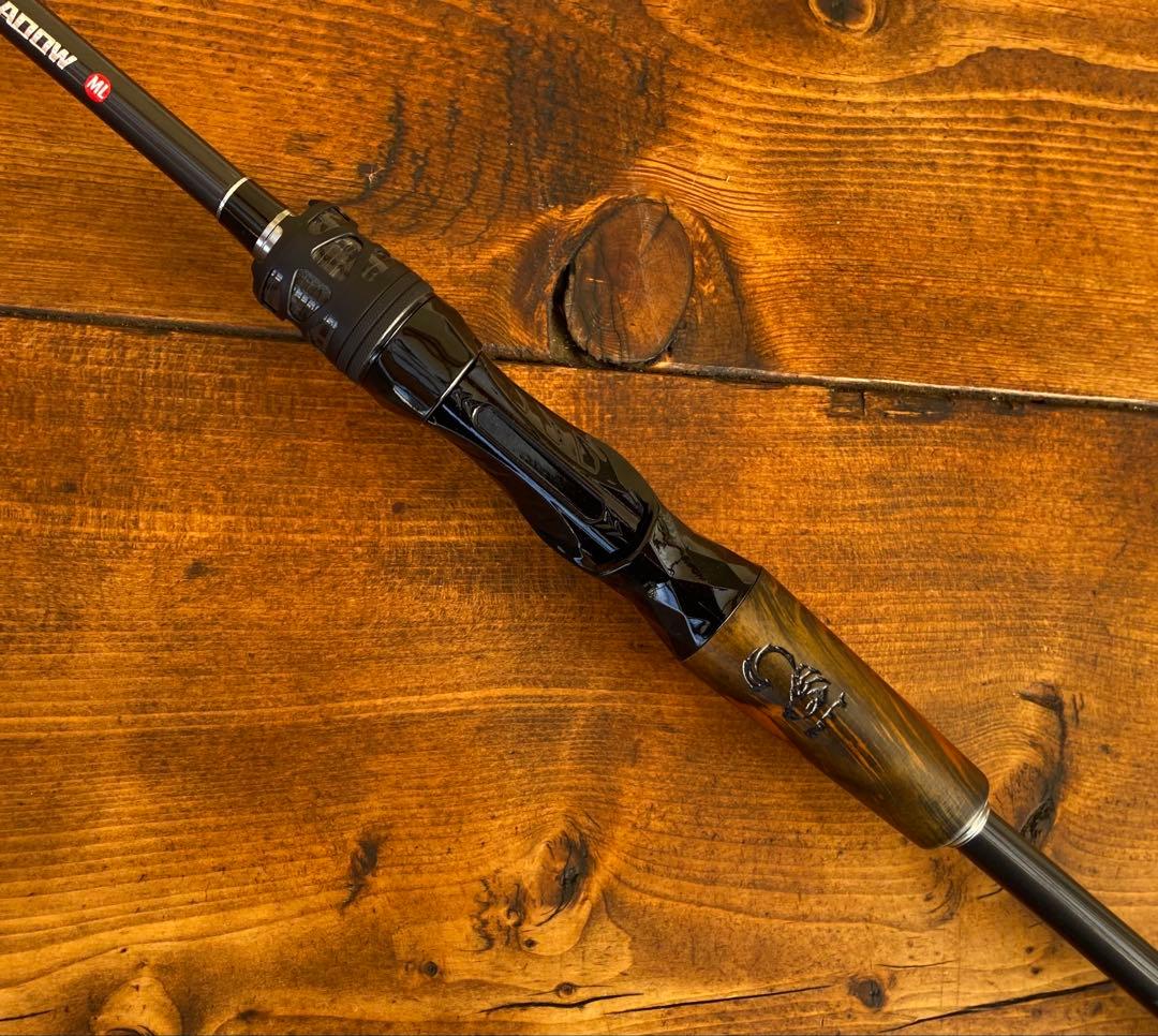 釣り竿セット　ベイトロッド　C702ML バスロッド　バス釣り　ウッドグリップ