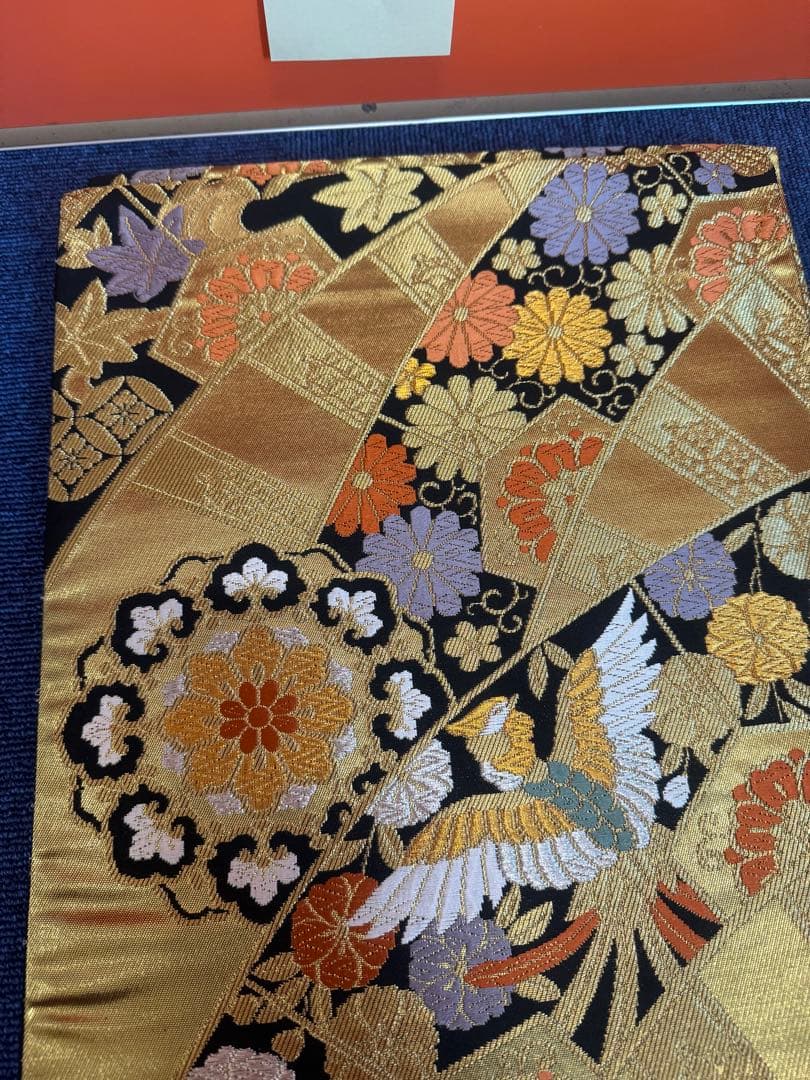 1921 袋帯 古代彫金紋  西陣織   金糸　高級上質上品　約440cm未使用