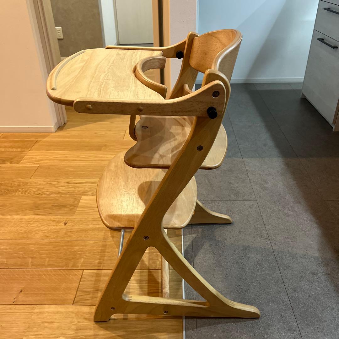 大和屋　すくすくチェアプラス　テーブル＆ガード付　ナチュラル