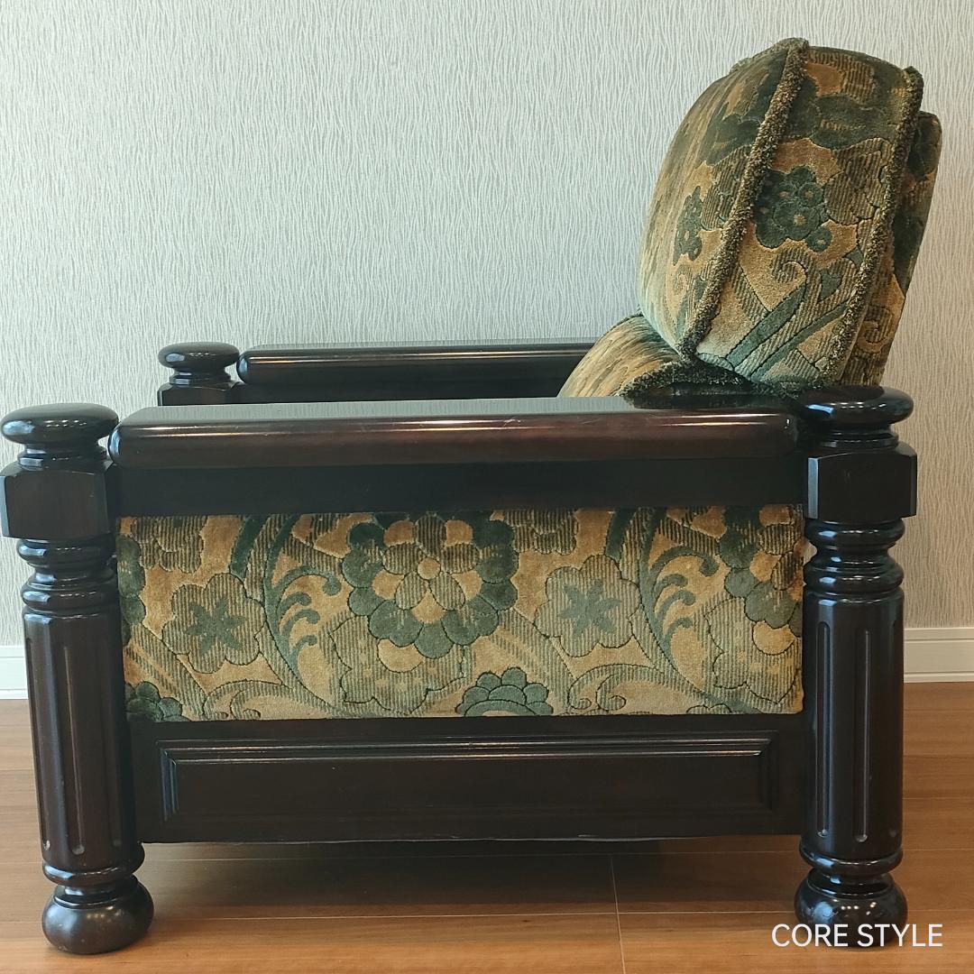 カリモク　金華山　アームソファ　一人掛け①　S52