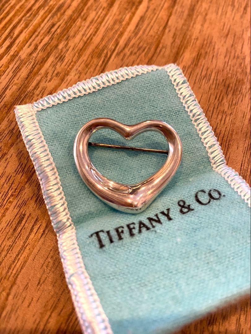 ティファニー　オープンハート　ブローチ