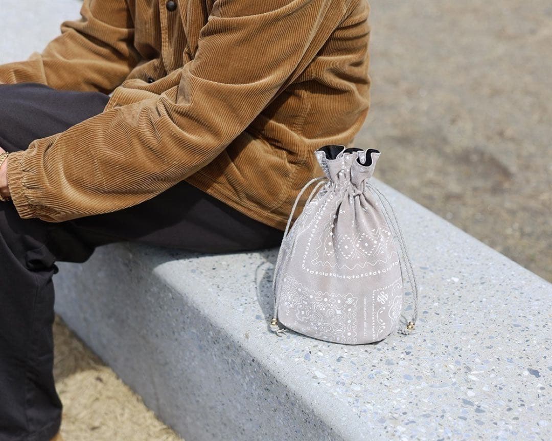 新品未使用　GENTIL BANDIT スエード巾着バッグ　アンテロープ　レザー