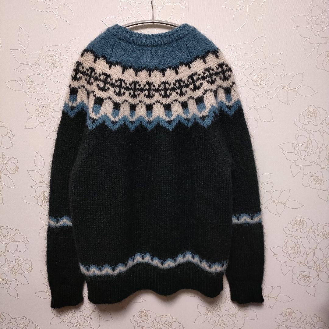 美品　BATONER ノルディック柄　モヘア　アルパカ　ニット　ノルディック
