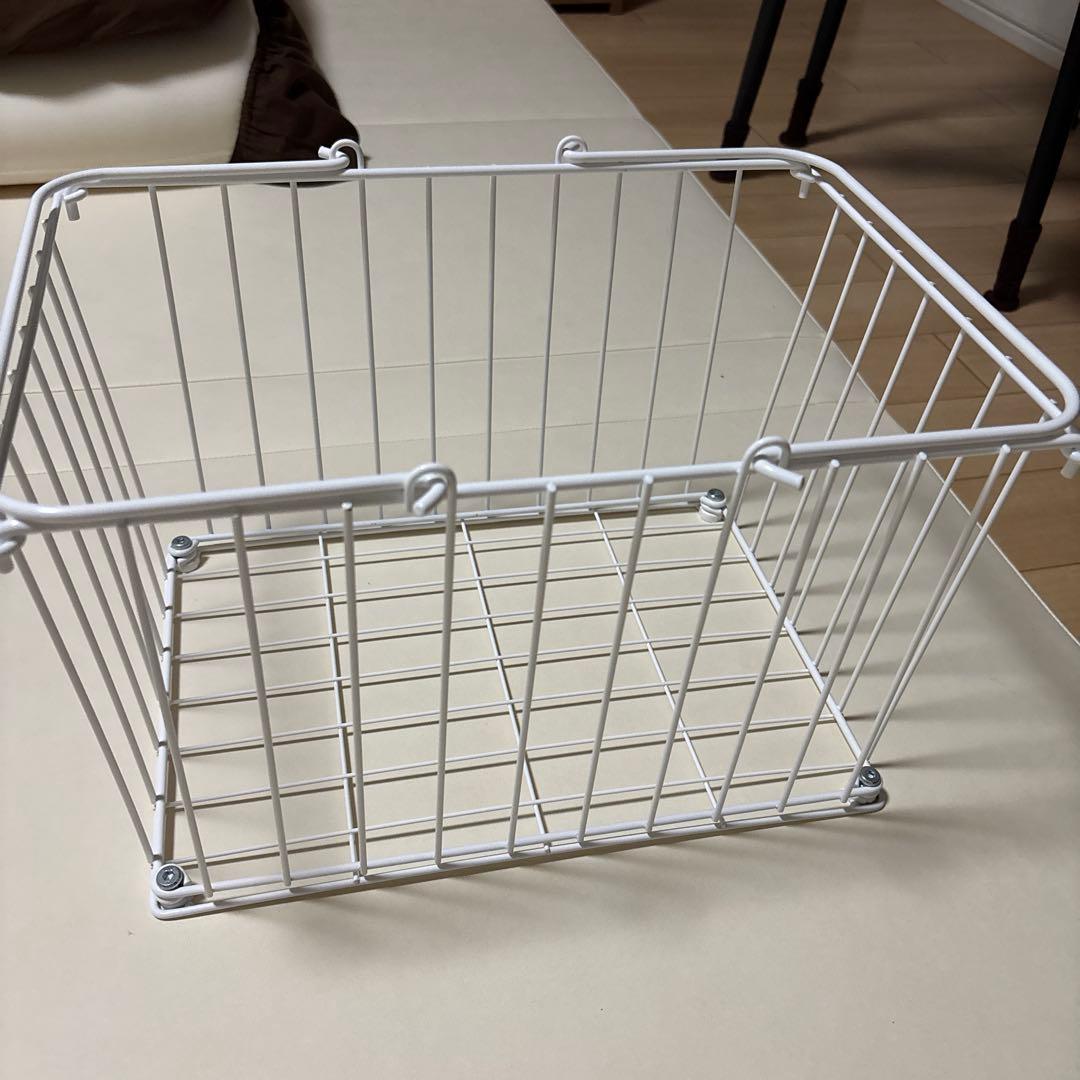 【新品未使用】ランドリーラック（ヤマソロ）※かご付き、アッシュ/幅60cm