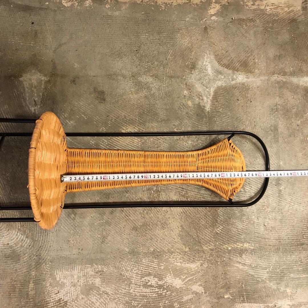 アイアン × ラタン　藤細工　 ハイバックチェア　スツール　アイアン家具　椅子