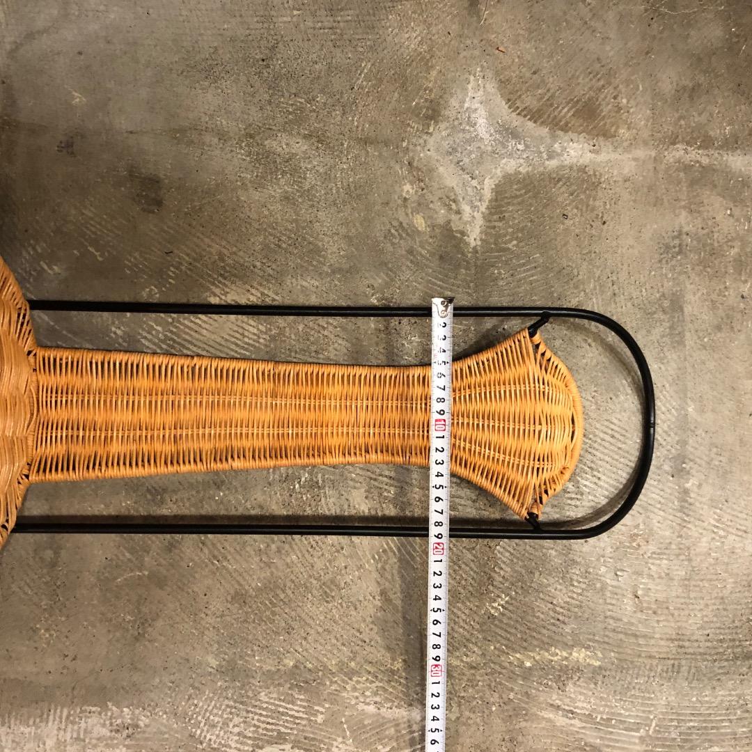 アイアン × ラタン　藤細工　 ハイバックチェア　スツール　アイアン家具　椅子