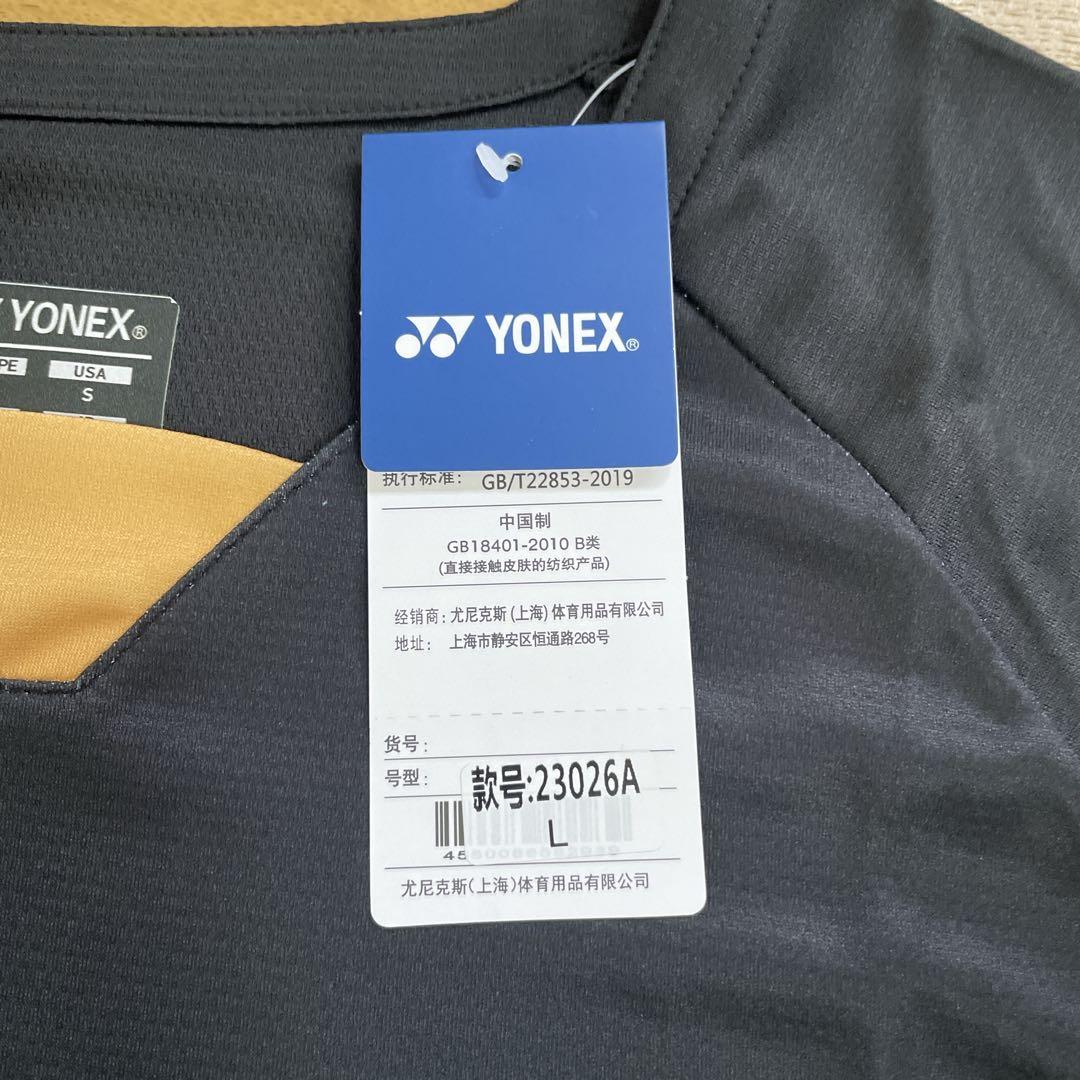ヨネックスYONEX バドミントン日本代表モデルゲームシャツ新品　L ブラック