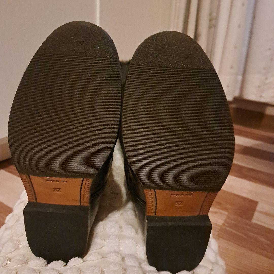 ただ CHANEL ロングブーツ 黒 スエード レザー　キルティング 37