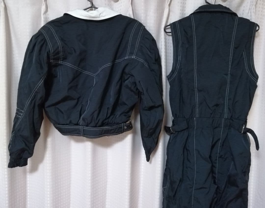 ノースリーブ ジャンプスーツ つなぎ&ジャンパーセット フード付き