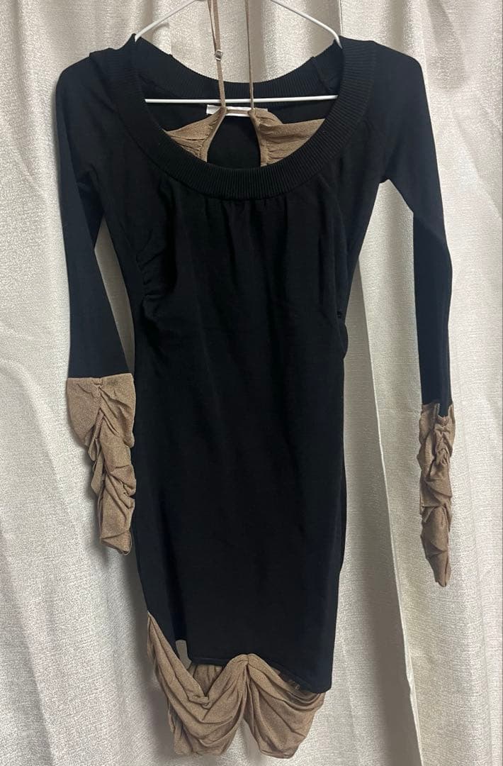 ワンピース THEREDTHREAD S sheer docked dress mini