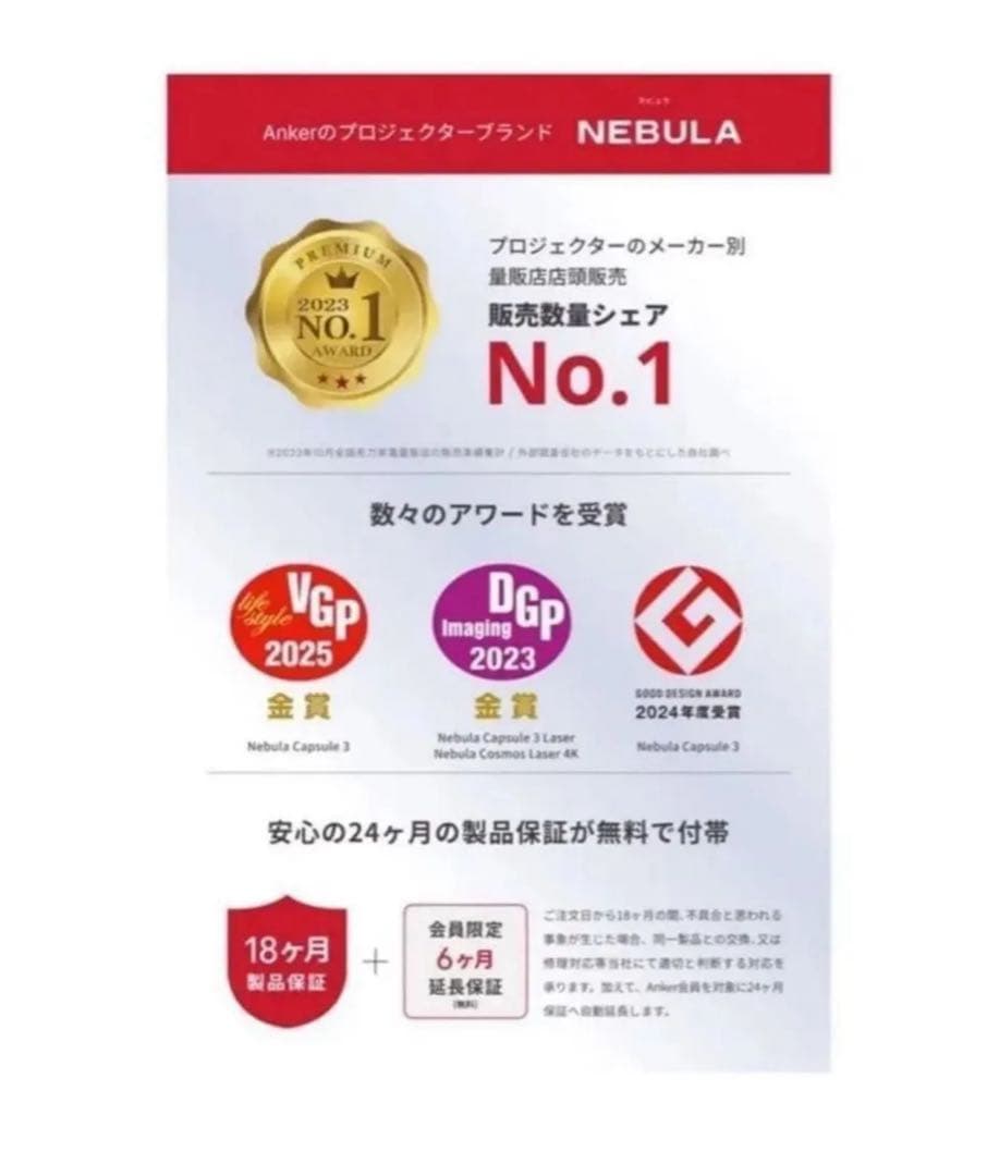 2点セット！最終価格！新品未開封！ANKER Nebula Capsule3