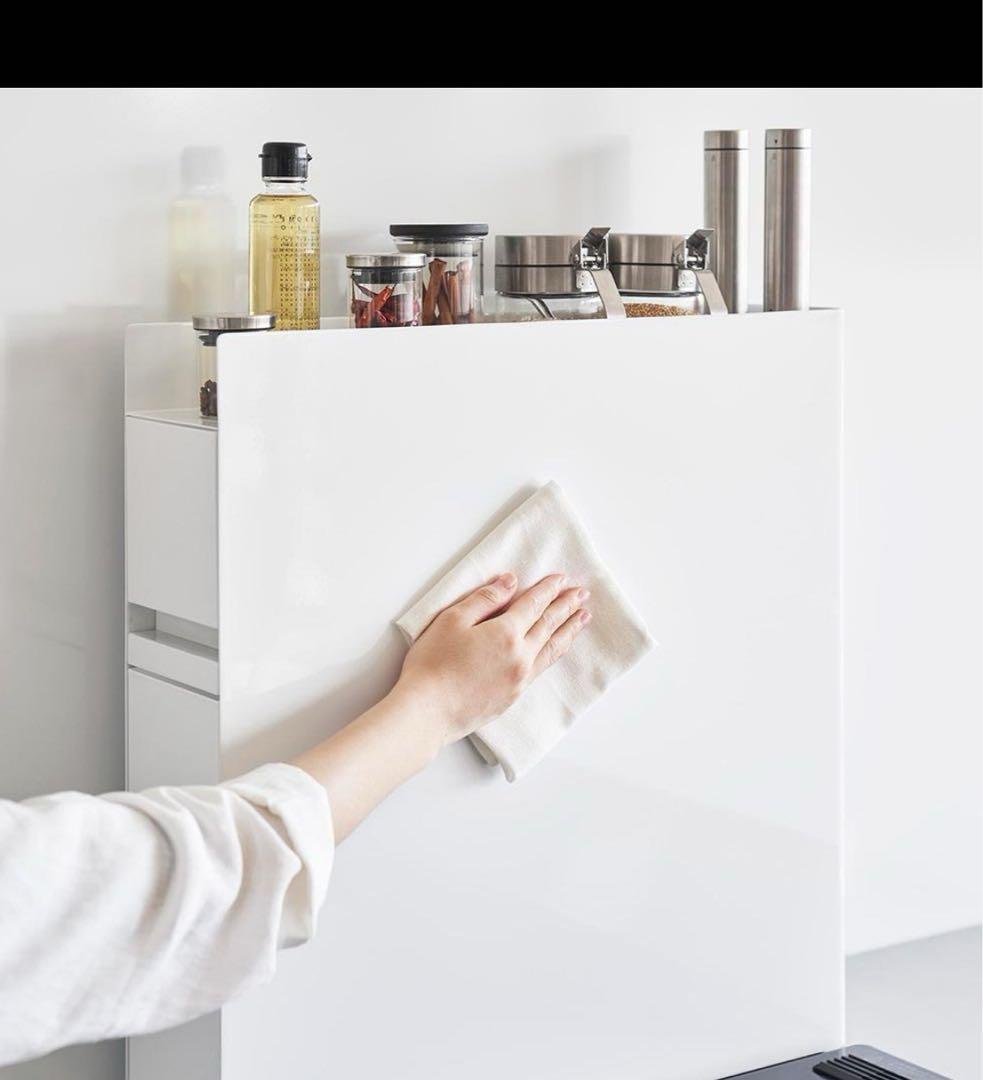 tower/タワー 隠せる調味料ラック 2段　ホワイト　ブラック　おしゃれ