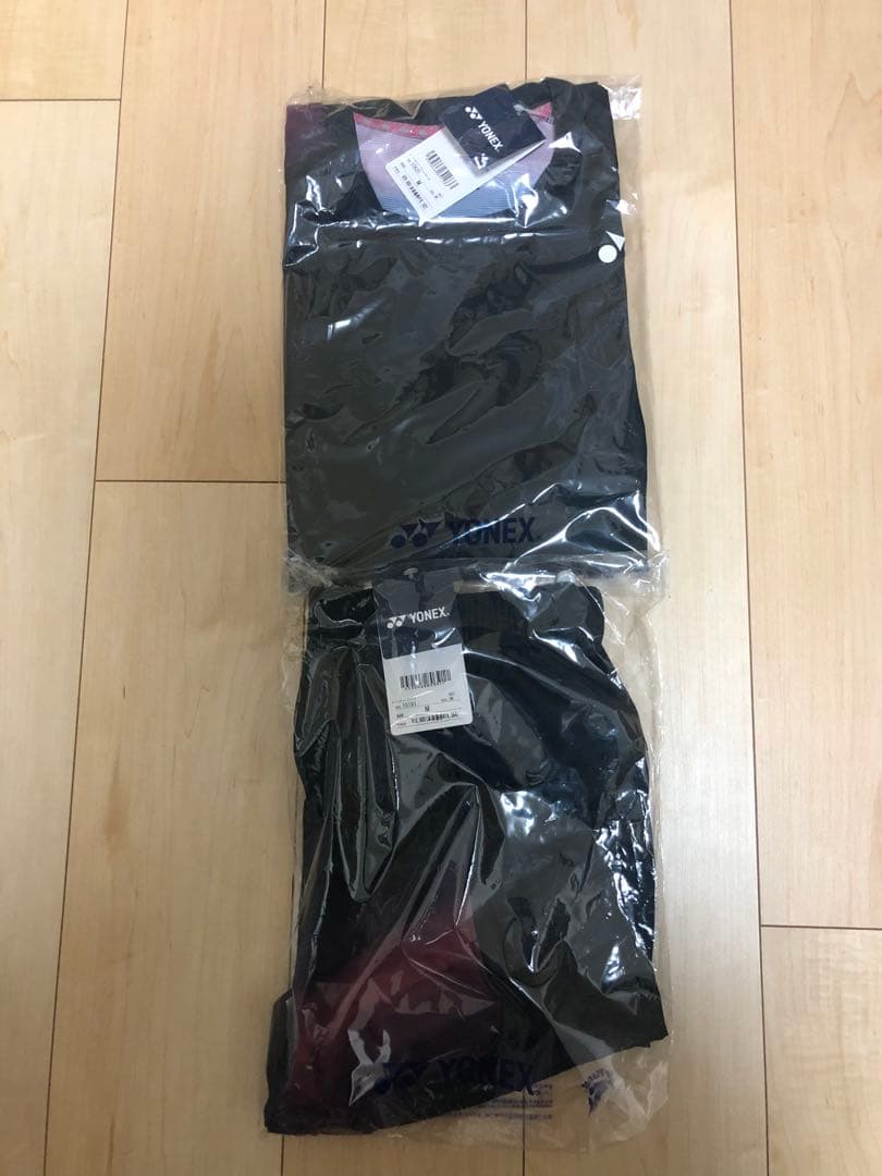 ワウリンカ　限定　ウェア　セットアップ　黒×ピンク　Mサイズ　ヨネックス　テニス