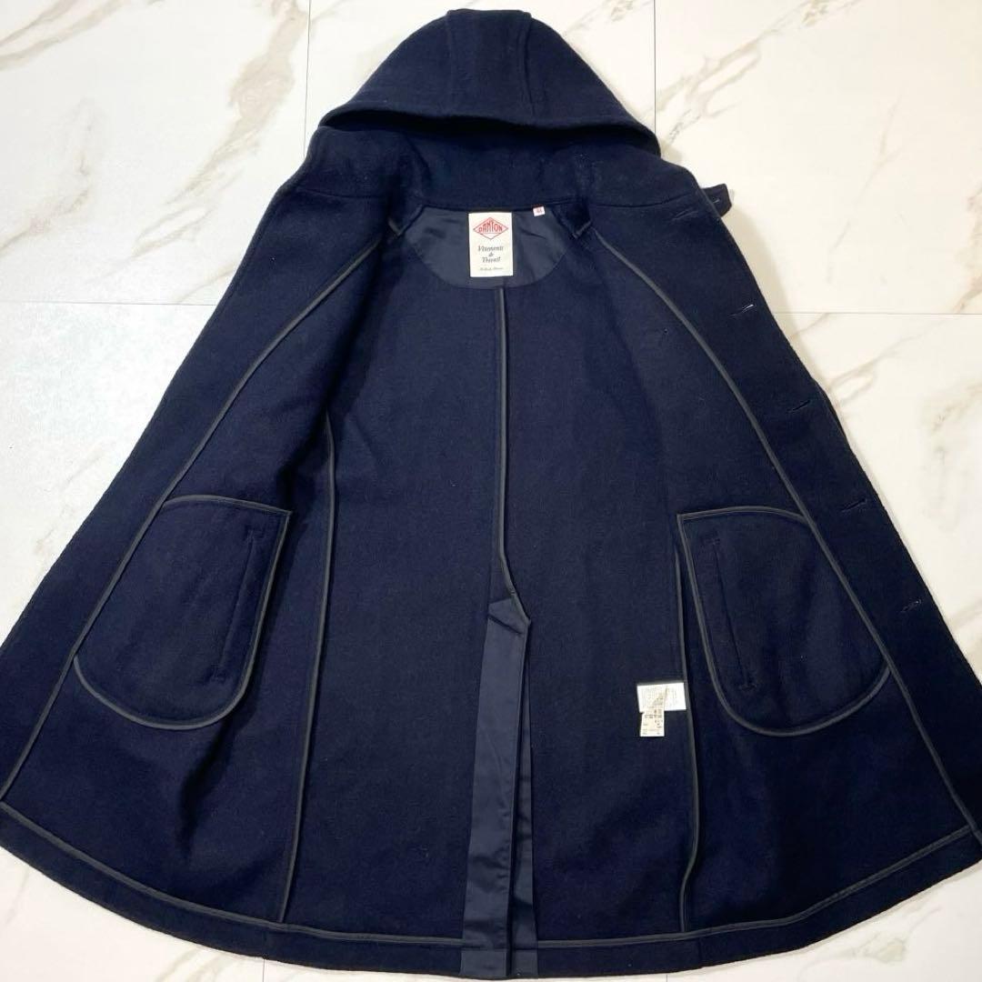 【希少44サイズ 美品2way】ダントン ウールモッサ フーデットコート ロング