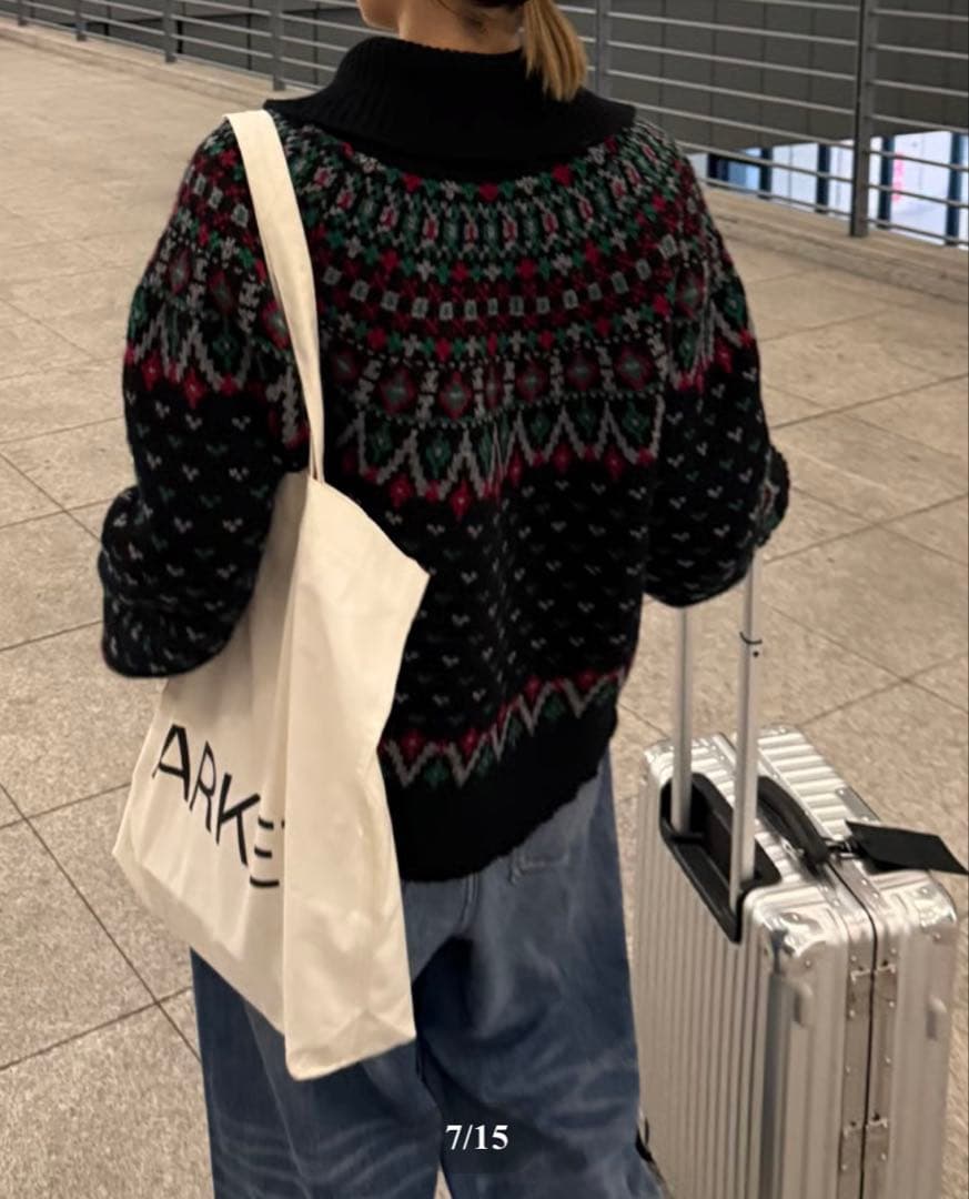 ムーミン 新品fashiru wool fairisle cardigan
