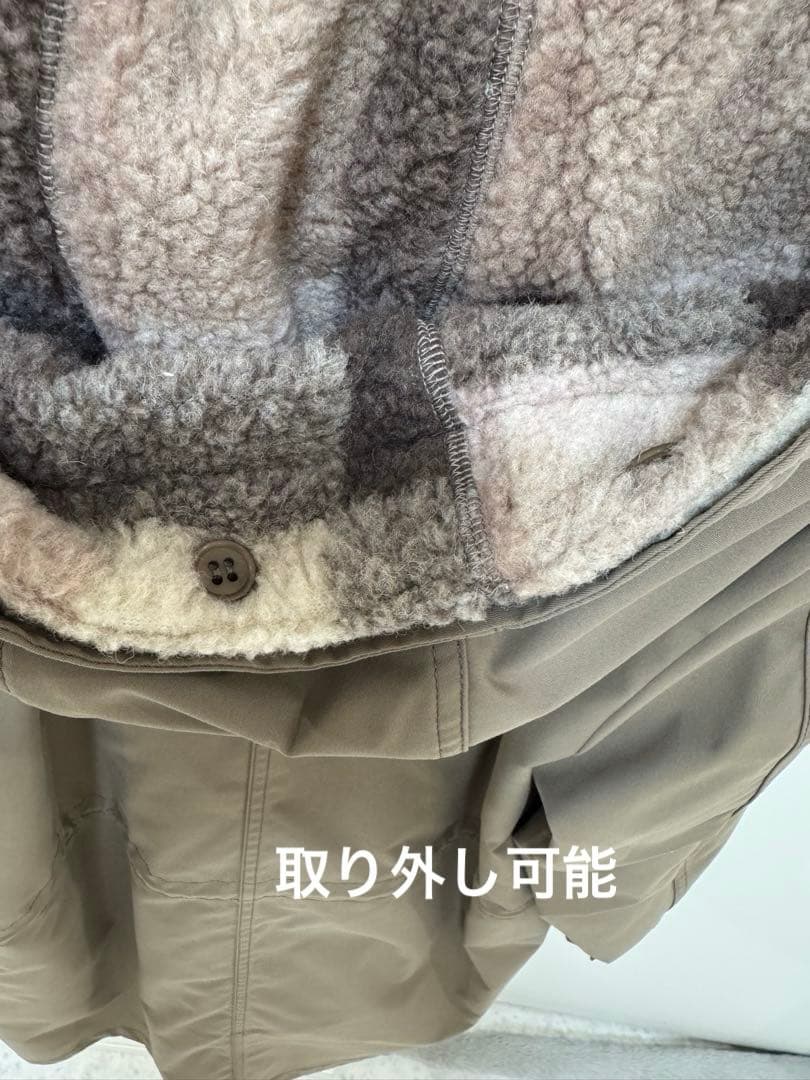 ベージュ 取り外し可能なボア裏地 モッズコート ブルーレーベル♡防寒着