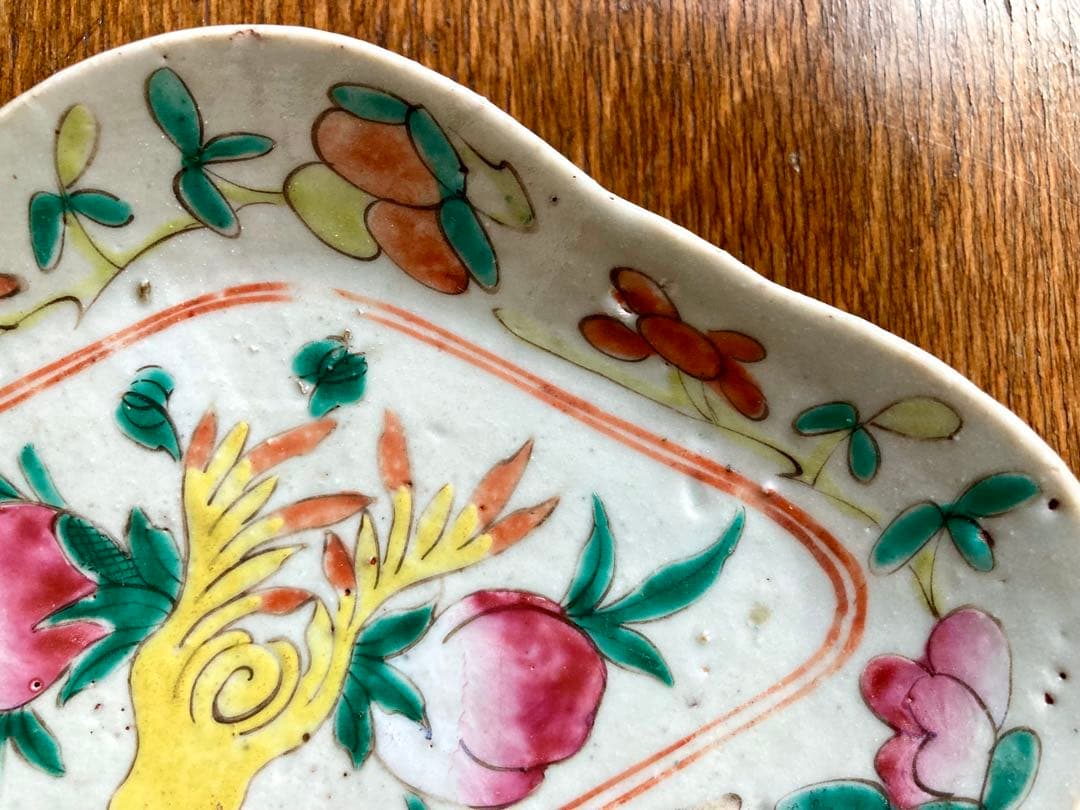 最終お値下げ　骨董　色絵　アンティーク　菓子鉢　唐物　清　粉彩　古伊万里