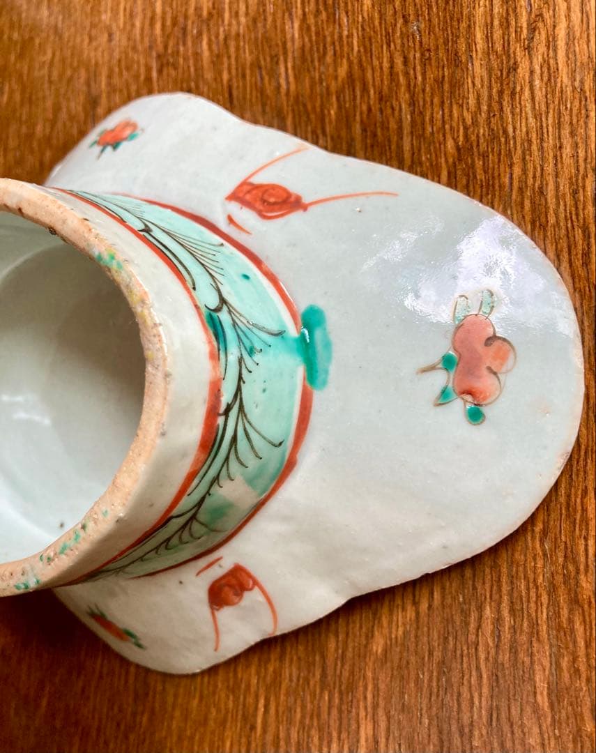 最終お値下げ　骨董　色絵　アンティーク　菓子鉢　唐物　清　粉彩　古伊万里