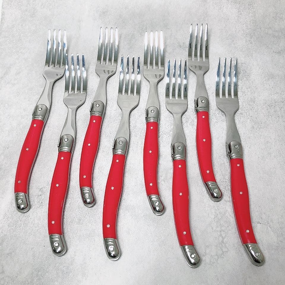 【数量限定】LAGUIOLE ラギオール カトラリー 34本セット レッド 赤