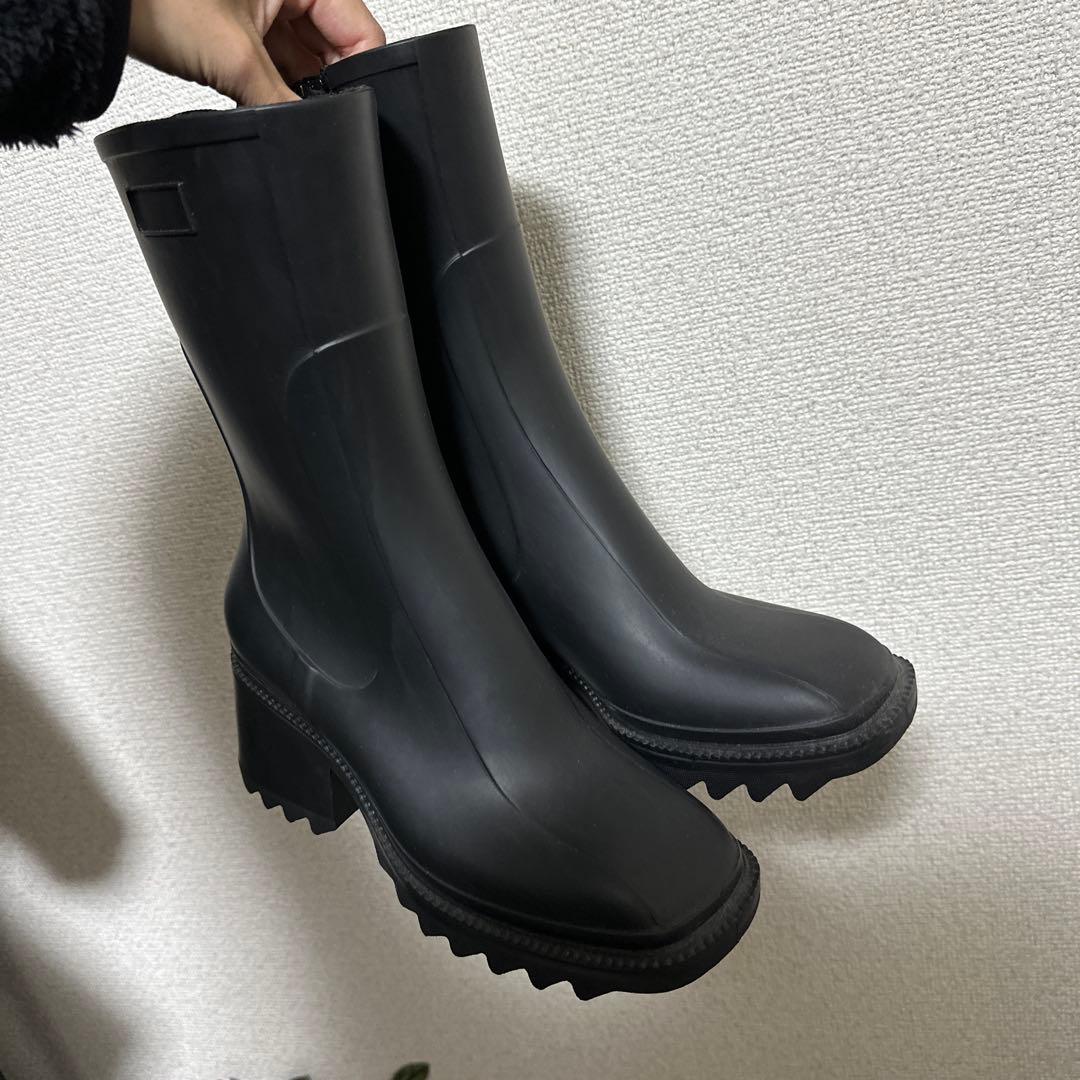 エマ フランシス Emma Francis レインブーツ ブラック ラバー　37