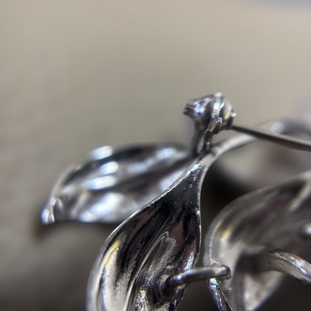 ミキモト真珠島天然真珠　銀製ブローチ